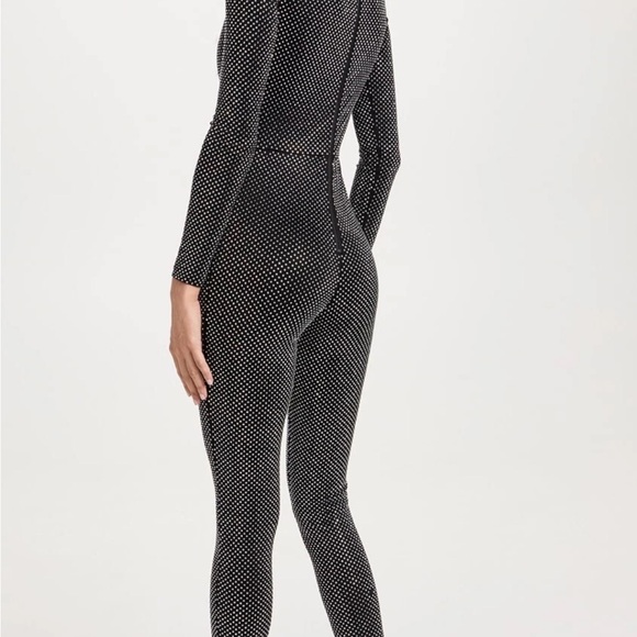 ALICE + OLIVIA Freddie Studded Long Sleeve Catsuit Jumpsuit Black NWT Org $695 - Picture 5 of 9